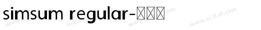 simsum regular字体转换